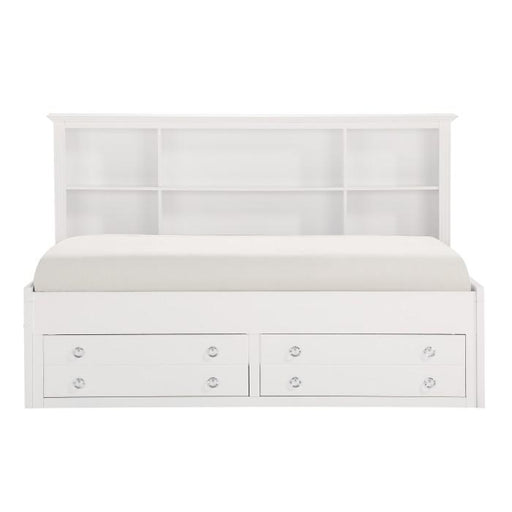 Meghan Twin Lounge Storage Bed in White 2058WHPRT-1* - U&U Home Budget Furniture (Carteret, NJ)