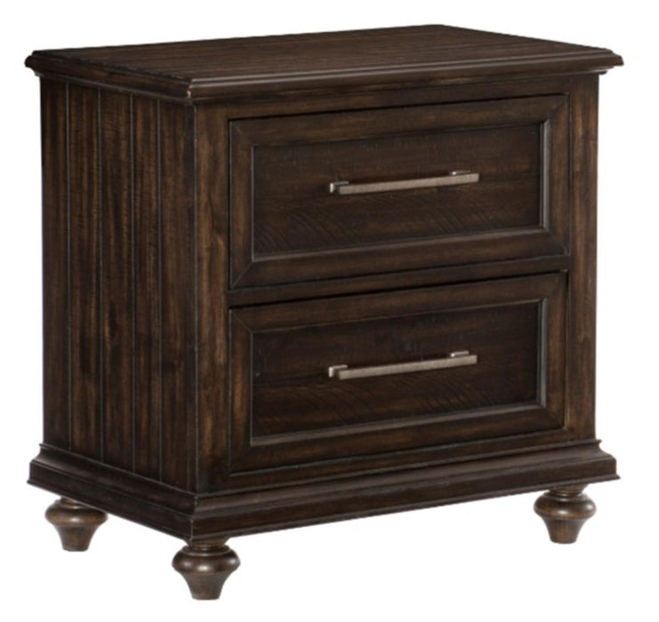 Cardona Nightstand in Driftwood Charcoal 1689-4 - U&U Home Budget Furniture (Carteret, NJ)