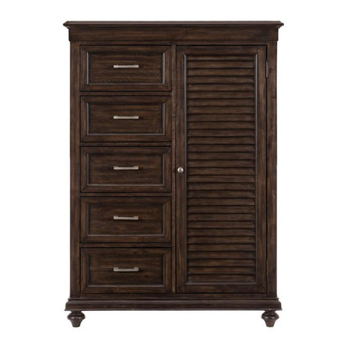 Cardona Wardrobe Chest in Driftwood Charcoal 1689-10 - U&U Home Budget Furniture (Carteret, NJ)