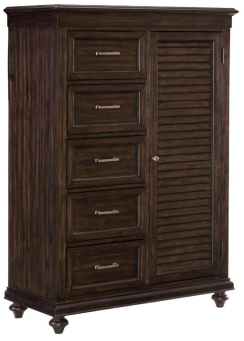 Cardona Wardrobe Chest in Driftwood Charcoal 1689-10 - U&U Home Budget Furniture (Carteret, NJ)