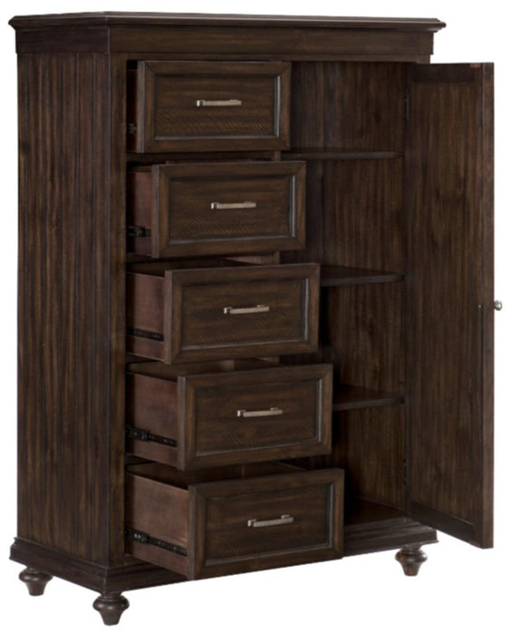 Cardona Wardrobe Chest in Driftwood Charcoal 1689-10 - U&U Home Budget Furniture (Carteret, NJ)