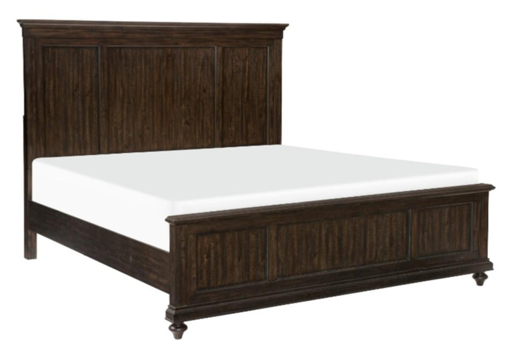 Cardona Queen Panel Bed in Driftwood Charcoal 1689-1* - U&U Home Budget Furniture (Carteret, NJ)
