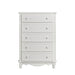 Clementine 5 Drawer Chest in White B1799-9 - U&U Home Budget Furniture (Carteret, NJ)