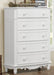 Clementine 5 Drawer Chest in White B1799-9 - U&U Home Budget Furniture (Carteret, NJ)