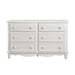 Clementine 6 Drawer Dresser in White B1799-5 - U&U Home Budget Furniture (Carteret, NJ)