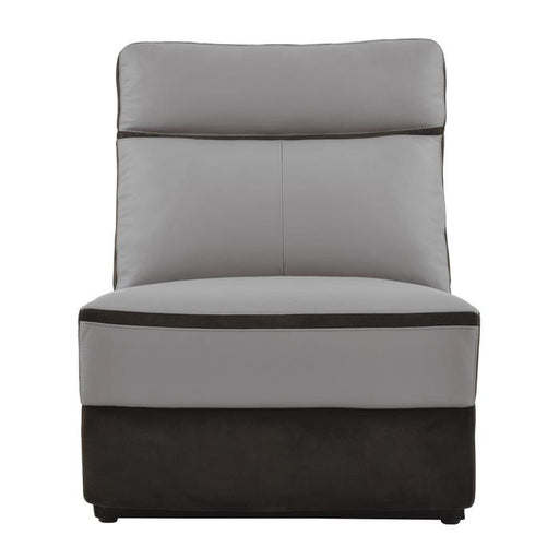 Laertes Armless Chair in Taupe Gray 8318-AC - U&U Home Budget Furniture (Carteret, NJ)