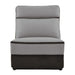 Laertes Armless Chair in Taupe Gray 8318-AC - U&U Home Budget Furniture (Carteret, NJ)