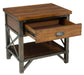 Holverson Nightstand in Rustic Brown & Gunmetal 1715-4 - U&U Home Budget Furniture (Carteret, NJ)