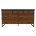 Holverson Dresser in Rustic Brown & Gunmetal 1715-5 - U&U Home Budget Furniture (Carteret, NJ)