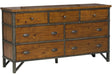 Holverson Dresser in Rustic Brown & Gunmetal 1715-5 - U&U Home Budget Furniture (Carteret, NJ)