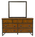 Holverson Mirror in Rustic Brown & Gunmetal 1715-6 - U&U Home Budget Furniture (Carteret, NJ)