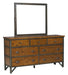 Holverson Mirror in Rustic Brown & Gunmetal 1715-6 - U&U Home Budget Furniture (Carteret, NJ)