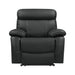 Pendu Reclining Chair in Black 8326BLK-1 - U&U Home Budget Furniture (Carteret, NJ)