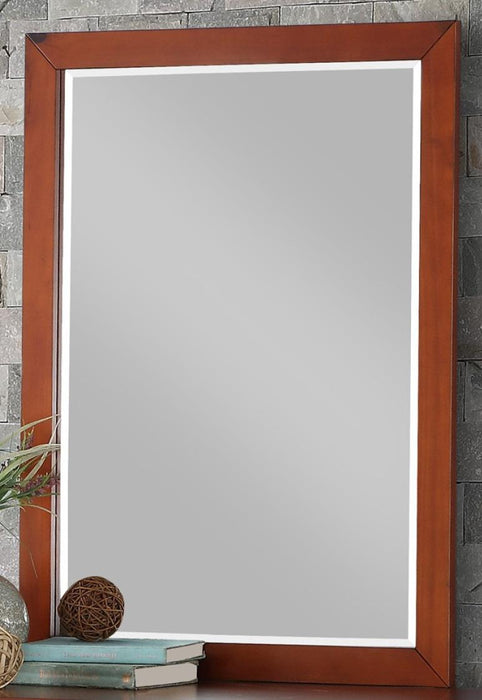 Rowe Mirror in Dark Cherry B2013DC-6 - U&U Home Budget Furniture (Carteret, NJ)
