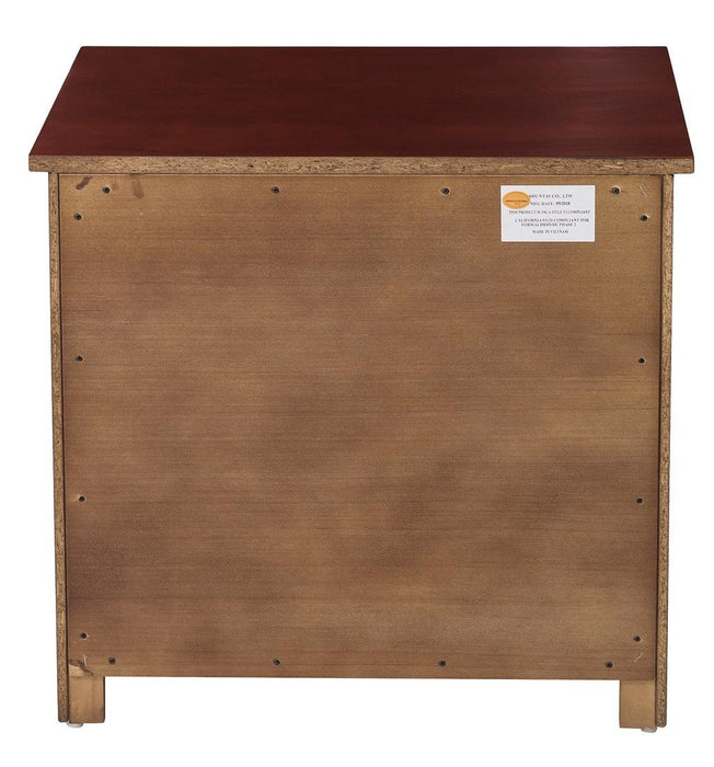 Rowe 1 Drawer Night Stand in Dark Cherry B2013DC-4 - U&U Home Budget Furniture (Carteret, NJ)