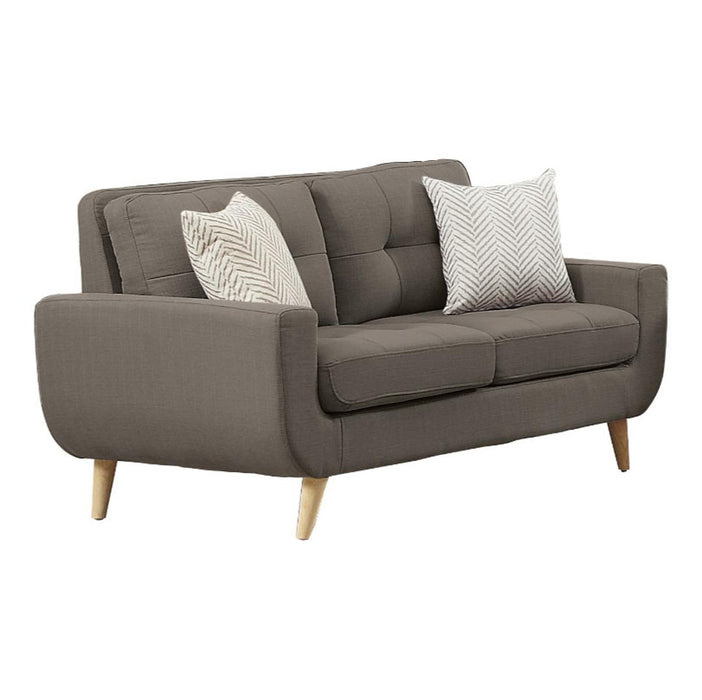 Deryn Loveseat in Gray 8327GY-2 - U&U Home Budget Furniture (Carteret, NJ)