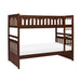 Rowe Twin/Twin Bunk Bed in Dark Cherry B2013DC-1* - U&U Home Budget Furniture (Carteret, NJ)
