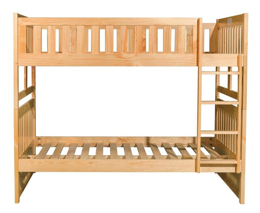 Bartly Full/Full Bunk Bed in Natural B2043FF-1* - U&U Home Budget Furniture (Carteret, NJ)