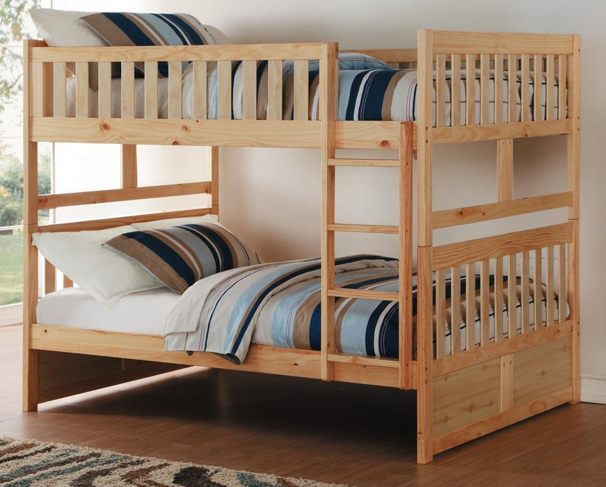Bartly Full/Full Bunk Bed in Natural B2043FF-1* - U&U Home Budget Furniture (Carteret, NJ)