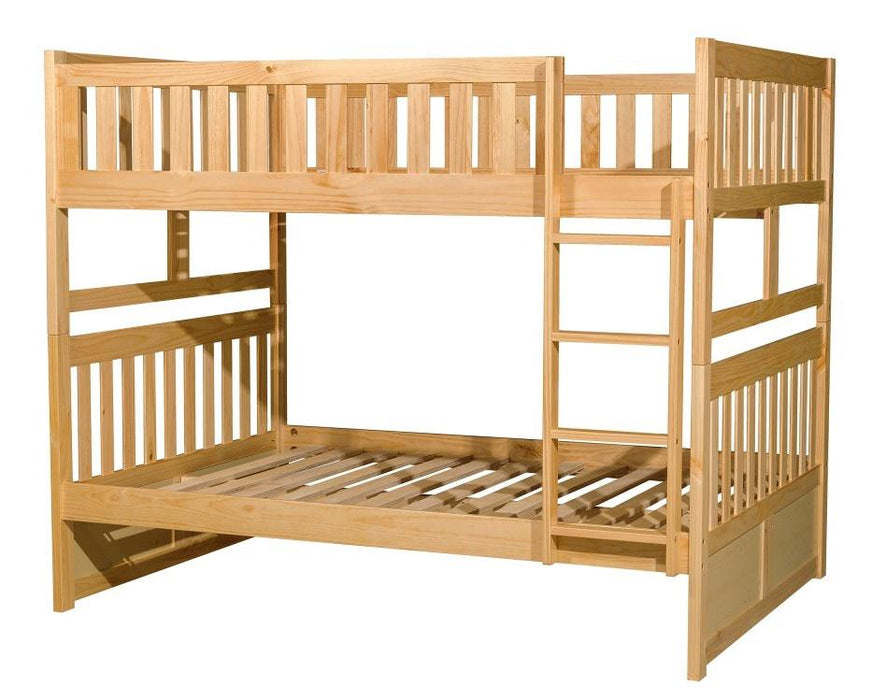 Bartly Full/Full Bunk Bed in Natural B2043FF-1* - U&U Home Budget Furniture (Carteret, NJ)