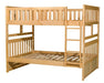 Bartly Full/Full Bunk Bed in Natural B2043FF-1* - U&U Home Budget Furniture (Carteret, NJ)