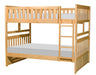 Bartly Full/Full Bunk Bed in Natural B2043FF-1* - U&U Home Budget Furniture (Carteret, NJ)