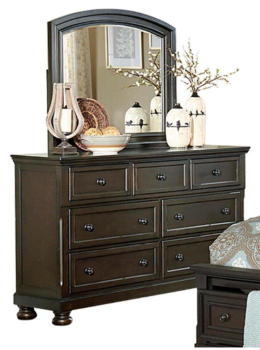 Begonia Mirror in Gray 1718GY-6 - U&U Home Budget Furniture (Carteret, NJ)