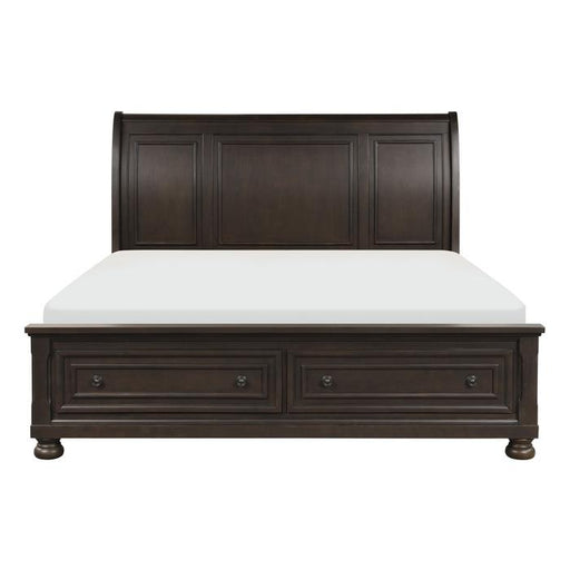 Begonia Queen Platform Bed in Gray 1718GY-1* - U&U Home Budget Furniture (Carteret, NJ)