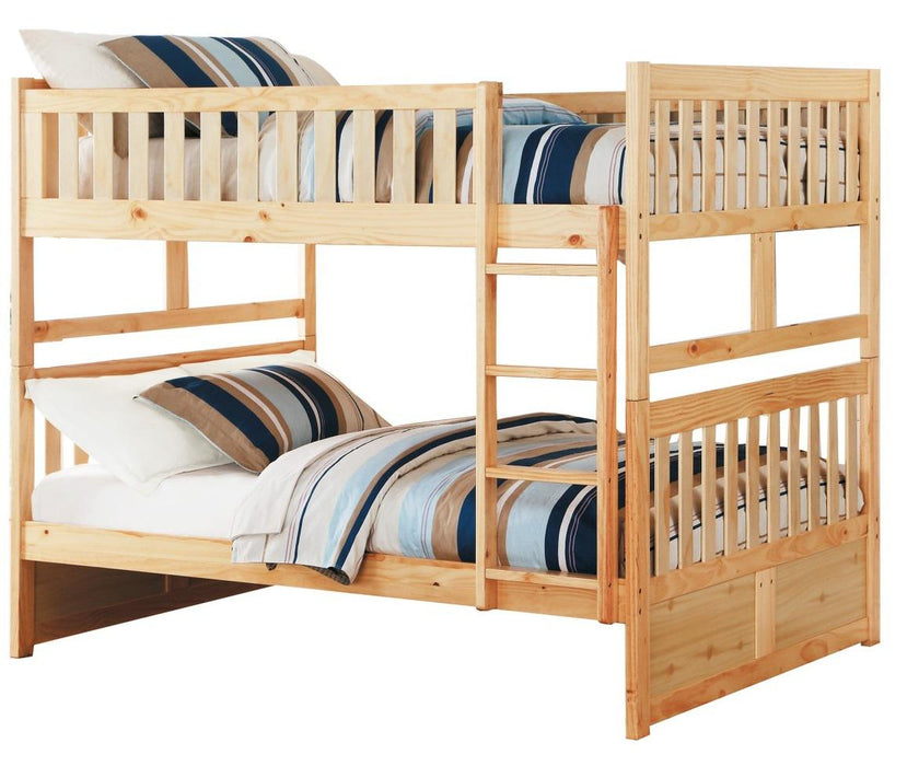 Bartly Twin/Twin Bunk Bed in Natural B2043-1* - U&U Home Budget Furniture (Carteret, NJ)