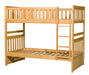 Bartly Twin/Twin Bunk Bed in Natural B2043-1* - U&U Home Budget Furniture (Carteret, NJ)