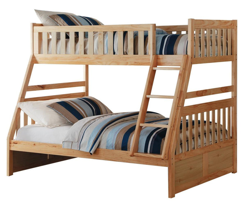 Bartly Twin/Full Bunk Bed in Natural B2043TF-1* - U&U Home Budget Furniture (Carteret, NJ)