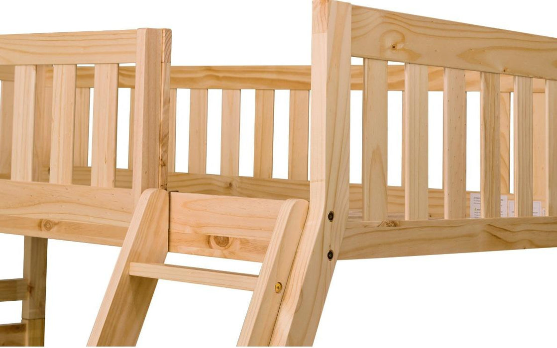 Bartly Twin/Full Bunk Bed in Natural B2043TF-1* - U&U Home Budget Furniture (Carteret, NJ)