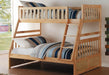 Bartly Twin/Full Bunk Bed in Natural B2043TF-1* - U&U Home Budget Furniture (Carteret, NJ)