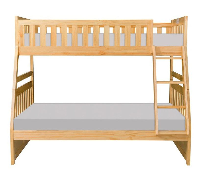 Bartly Twin/Full Bunk Bed in Natural B2043TF-1* - U&U Home Budget Furniture (Carteret, NJ)