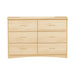Bartly 6 Drawer Dresser in Natural B2043-5 - U&U Home Budget Furniture (Carteret, NJ)