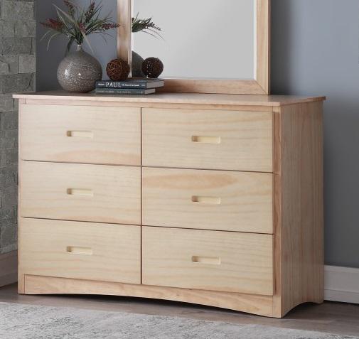 Bartly 6 Drawer Dresser in Natural B2043-5 - U&U Home Budget Furniture (Carteret, NJ)