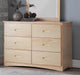 Bartly 6 Drawer Dresser in Natural B2043-5 - U&U Home Budget Furniture (Carteret, NJ)