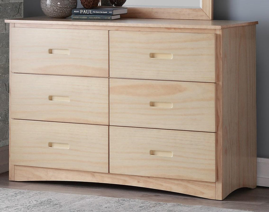 Bartly 6 Drawer Dresser in Natural B2043-5 - U&U Home Budget Furniture (Carteret, NJ)