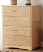 Bartly 4 Drawer Chest in Natural B2043-9 - U&U Home Budget Furniture (Carteret, NJ)