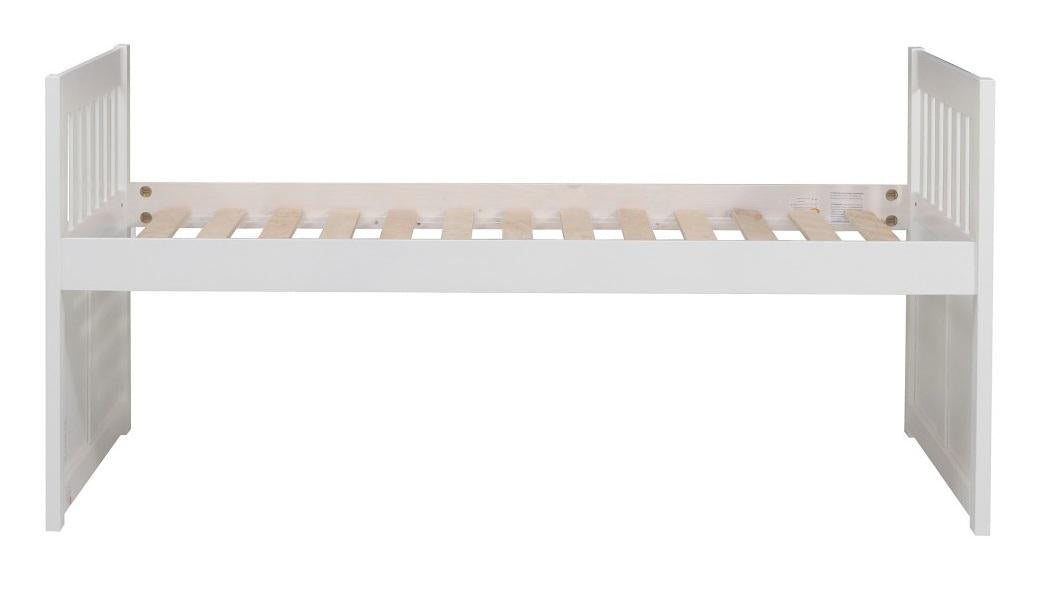 Galen Twin/Twin Trundle Bed with Storage in White B2053PRW-1* - U&U Home Budget Furniture (Carteret, NJ)