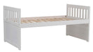 Galen Twin/Twin Trundle Bed with Storage in White B2053PRW-1* - U&U Home Budget Furniture (Carteret, NJ)