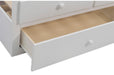 Galen Twin/Twin Trundle Bed with Storage in White B2053PRW-1* - U&U Home Budget Furniture (Carteret, NJ)