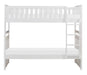 Galen Twin/Twin Bunk Bed in White B2053W-1* - U&U Home Budget Furniture (Carteret, NJ)
