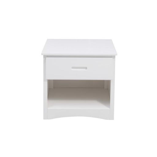 Galen 1 Drawer Night Stand in White B2053W-4 - U&U Home Budget Furniture (Carteret, NJ)