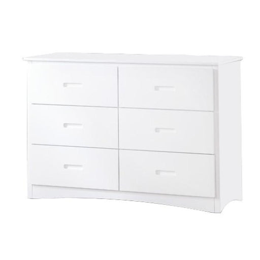 Galen 6 Drawer Dresser in White B2053W-5 - U&U Home Budget Furniture (Carteret, NJ)