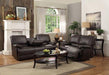 Cassville Double Reclining Sofa in Dark Brown 8403-3 - U&U Home Budget Furniture (Carteret, NJ)