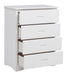 Galen 4 Drawer Chest in White B2053W-9 - U&U Home Budget Furniture (Carteret, NJ)