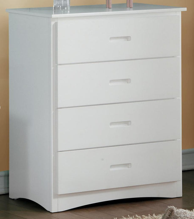 Galen 4 Drawer Chest in White B2053W-9 - U&U Home Budget Furniture (Carteret, NJ)