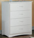 Galen 4 Drawer Chest in White B2053W-9 - U&U Home Budget Furniture (Carteret, NJ)