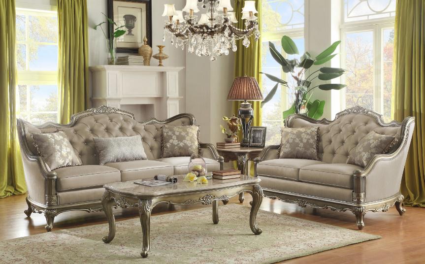 Florentina Loveseat in Taupe 8412-2 - U&U Home Budget Furniture (Carteret, NJ)